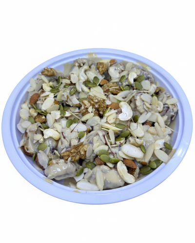 تمر بالمكسرات طحينية بالزعفران من شفاء العليل